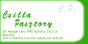 csilla pasztory business card